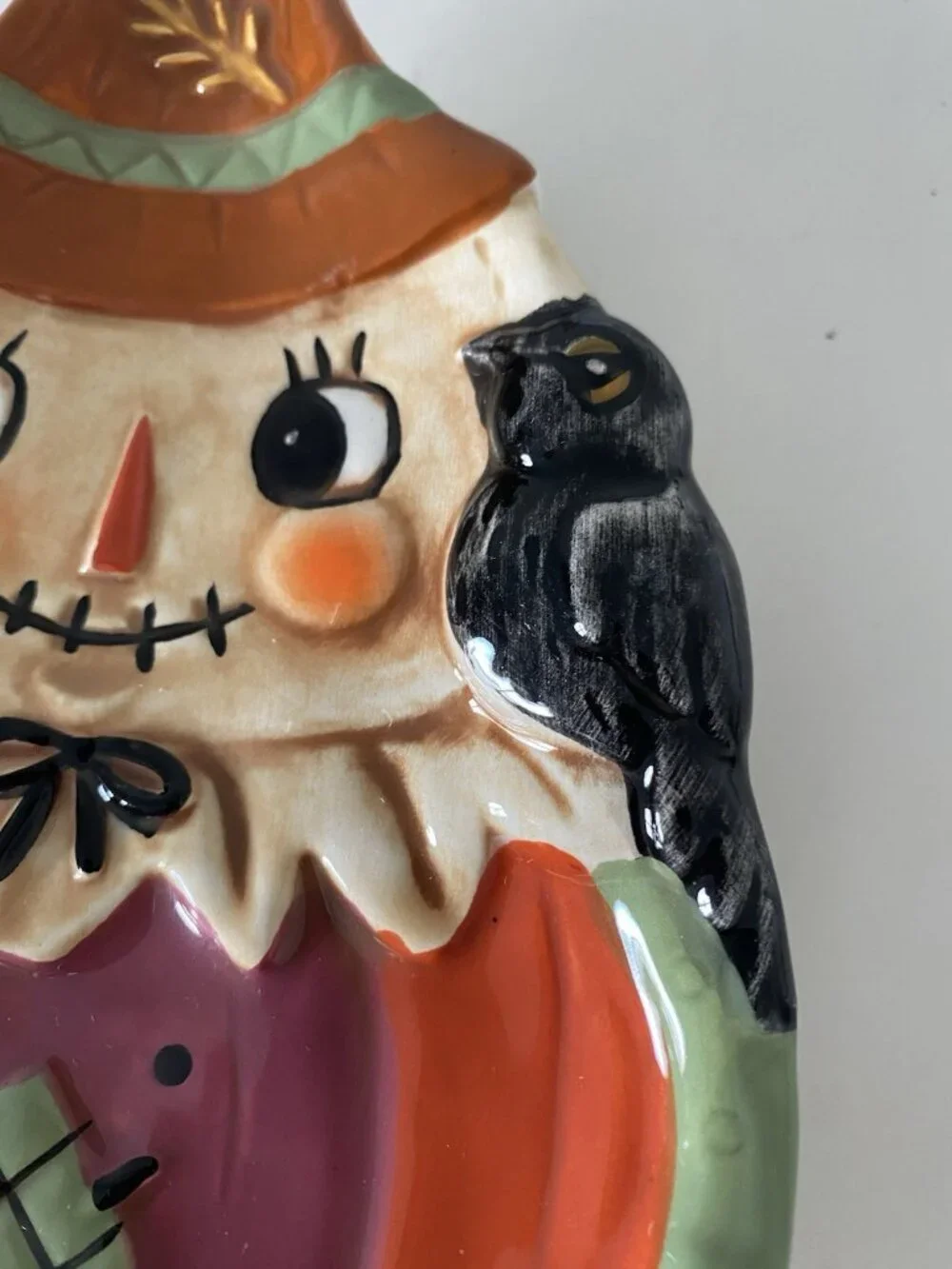 Johanna Parker Design Mr. Scarecrow Ceramic Spoon Rest Autumn Fall NEW